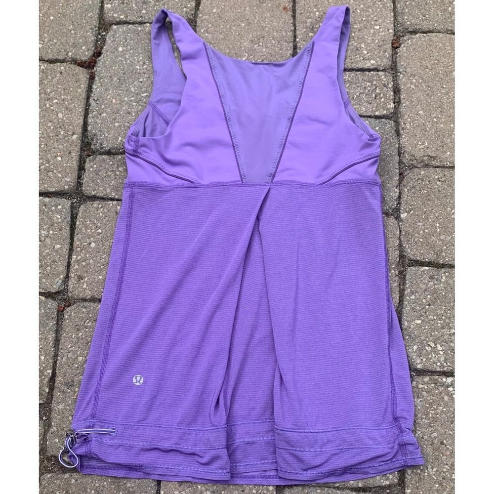 Lululemon Workout Tank Top Athletic Racerback Drawstring Purple Size Unknown - Picture 5 of 7